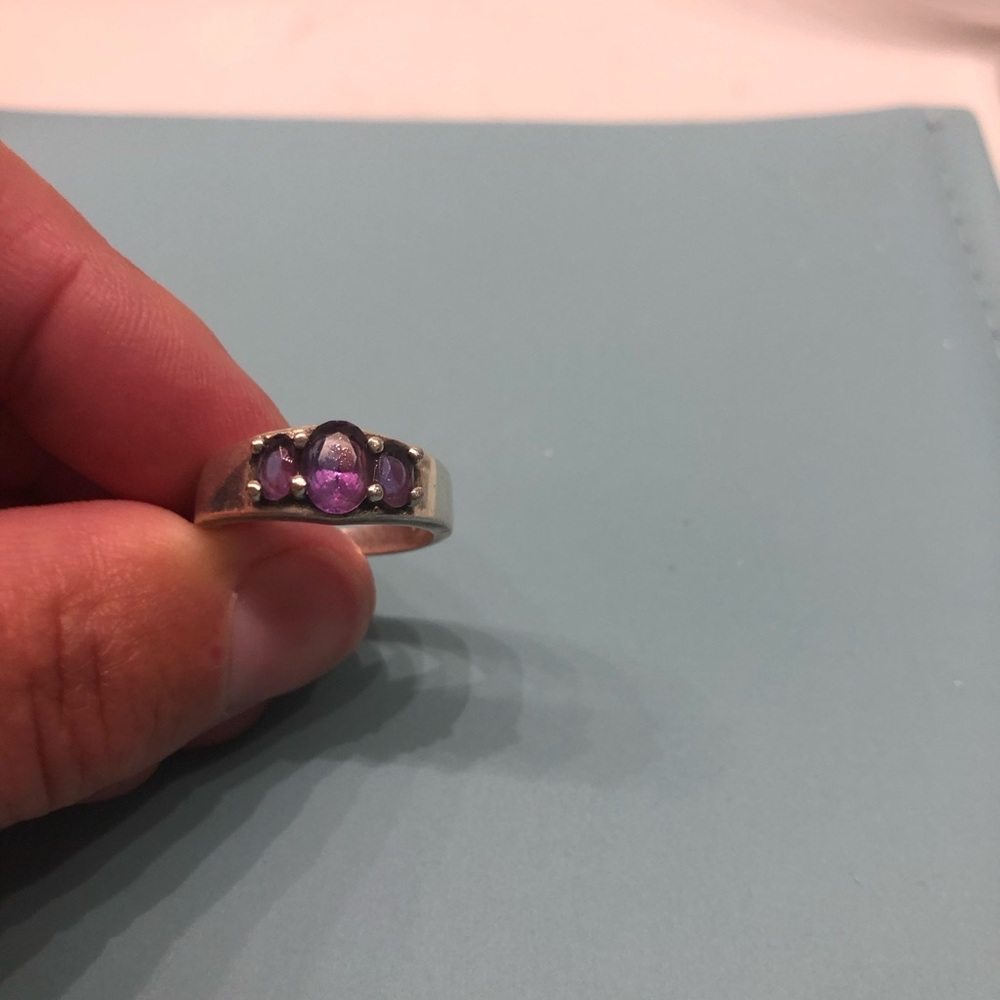 Sterling silver and amethyst ring